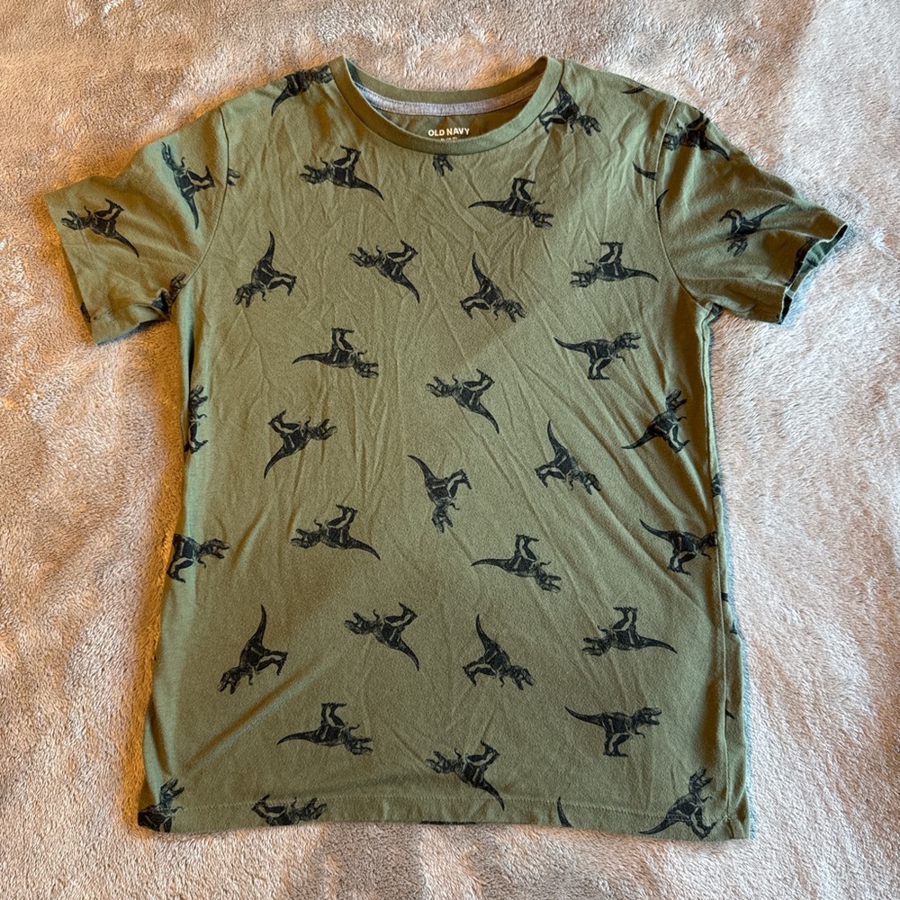Old Navy Green Dinosaur Print T-Shirt